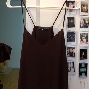 brandy melville maroon tank top